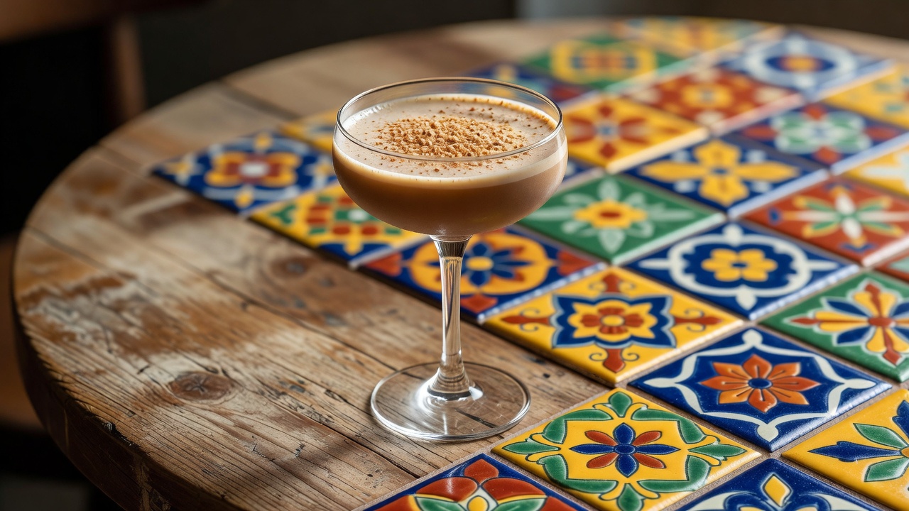 Brandy Alexander servido en copa de cóctel