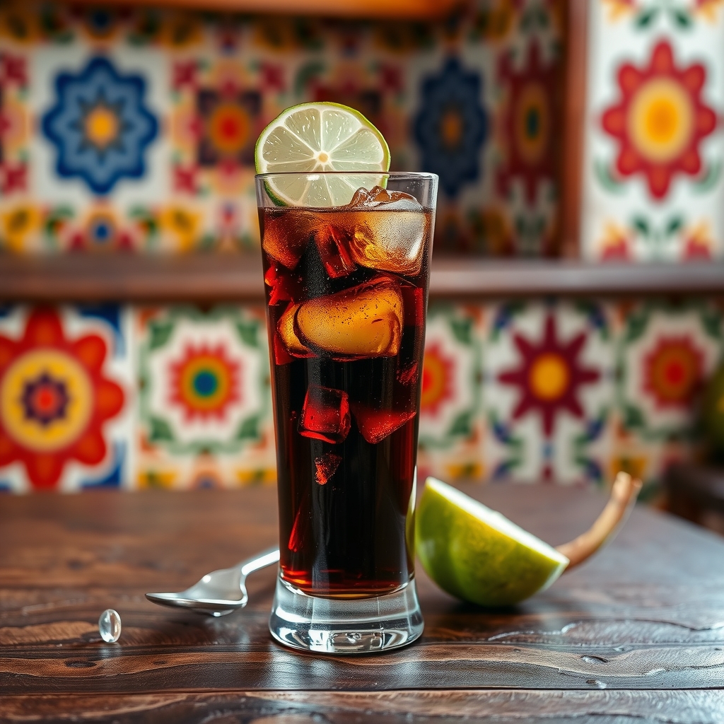 Cuba Libre servido en highball o vaso collins