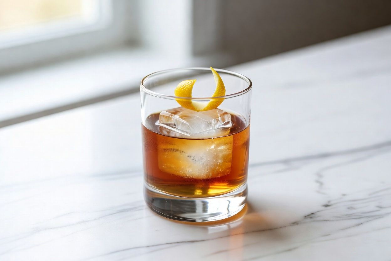 Rusty Nail servido en old fashioned