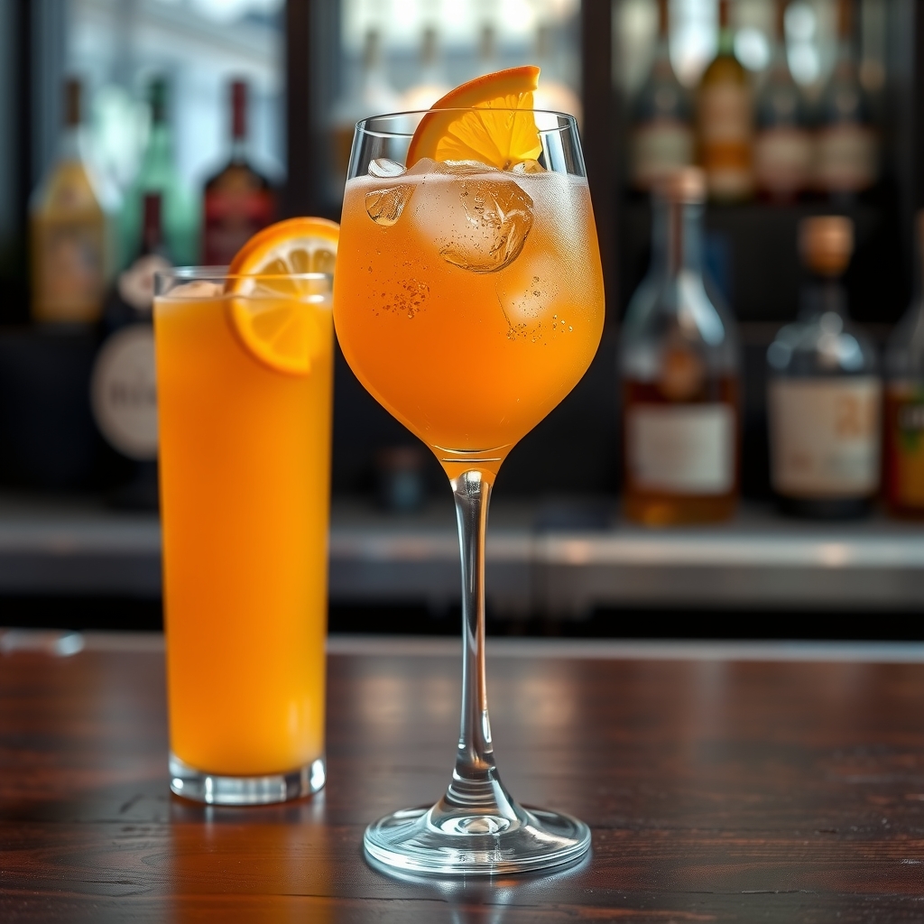 Aperol Spritz servido en old fashioned