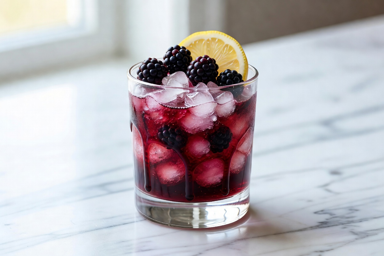 Bramble servido en old-fashioned