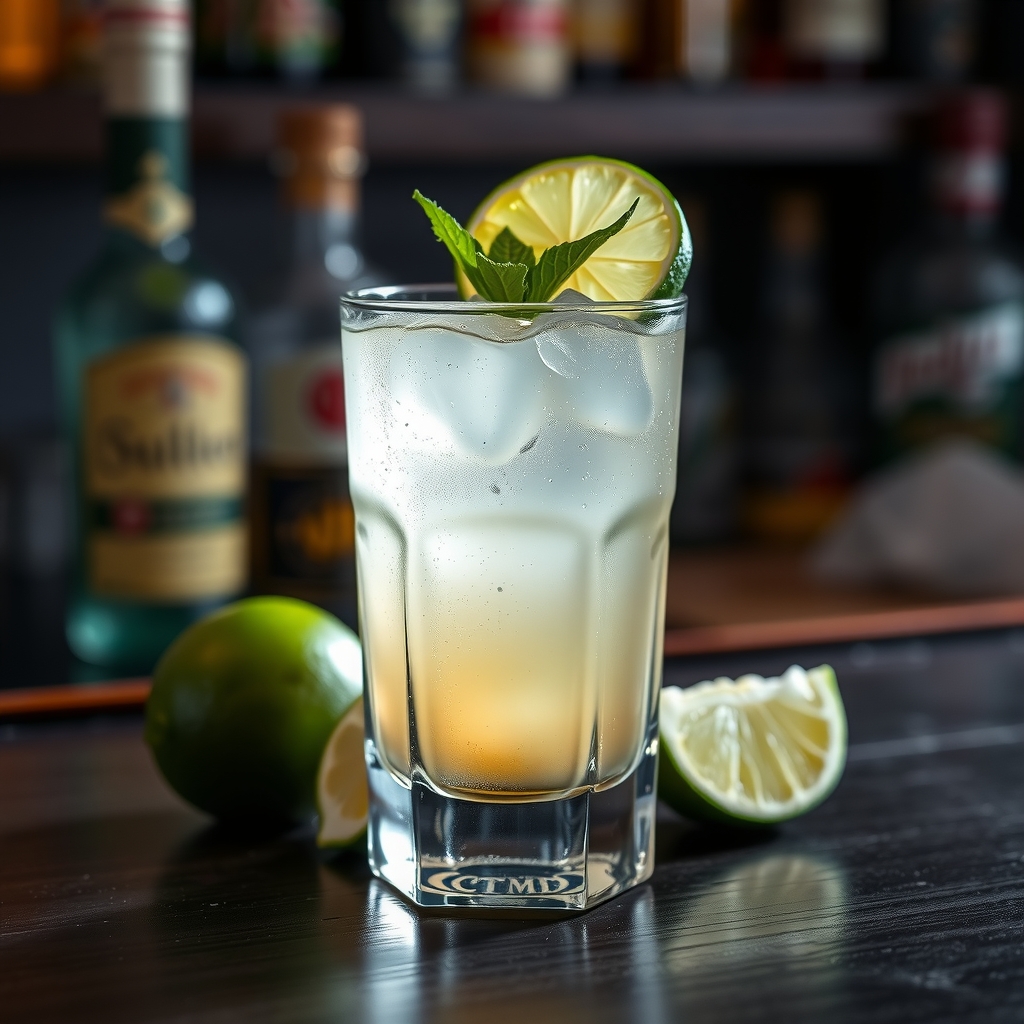 Caipiriña servido en old-fashioned