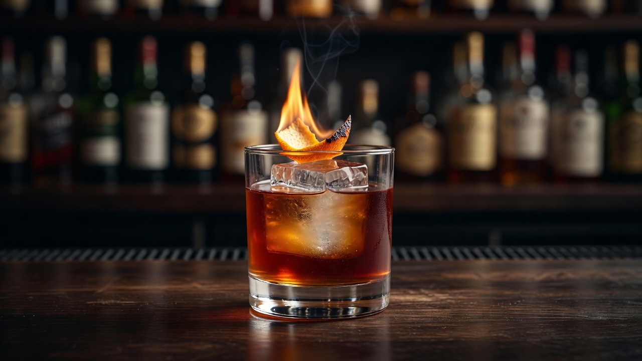 Oaxaca Old Fashioned servido en vaso old fashioned