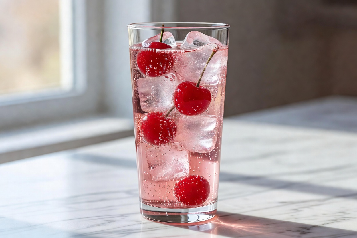 Shirley Temple servido en vaso highball