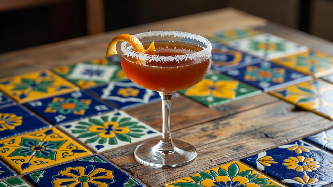Sidecar servido en copa de cóctel