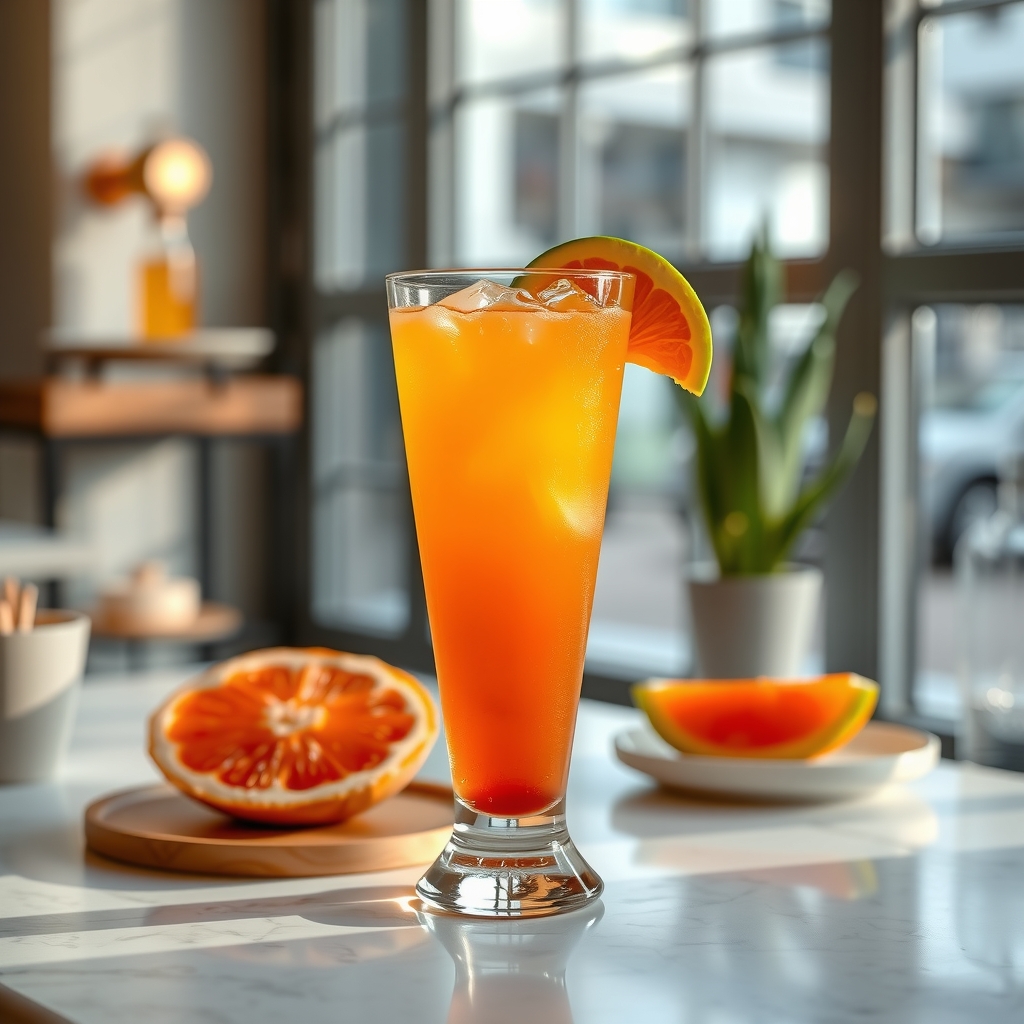 Tequila Sunrise servido en highball glass